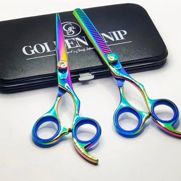 Barber Scissor Set Japanese Cutting & Thinning - Picture 1 of 4